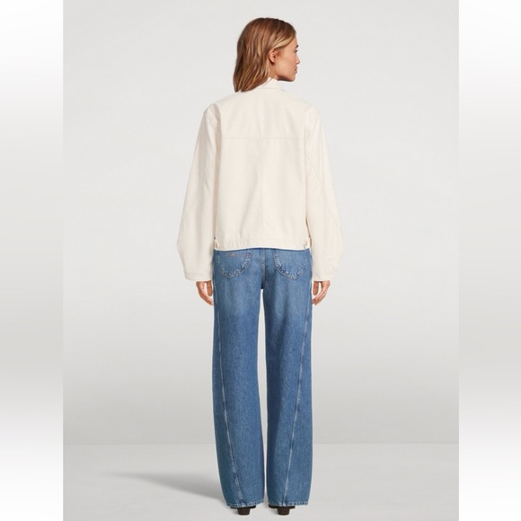 FREE PEOPLE WE THE FREE Blair Vegan Suede Jacket In Sea salt - Picture 8 of 15